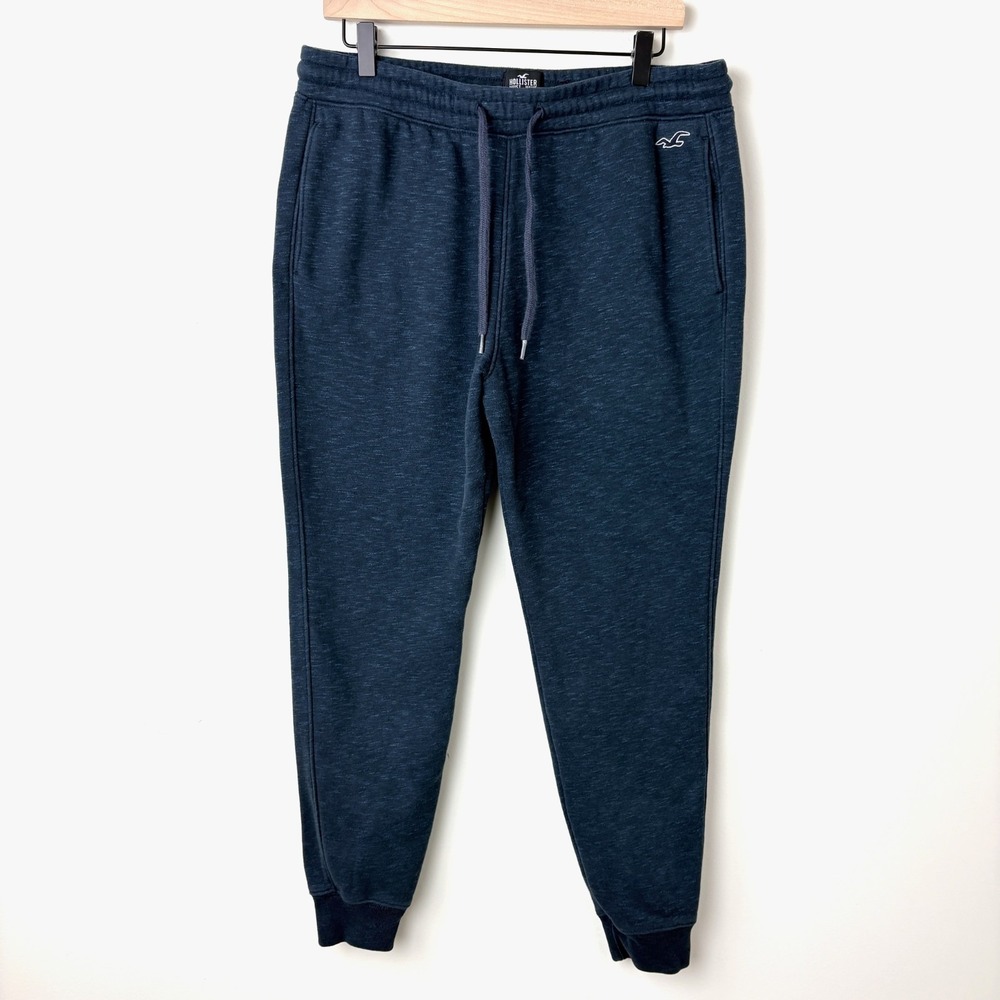 Hollister Must Have Collection Joggers Sweatpants Mens L Navy Blue‎ Athleisure